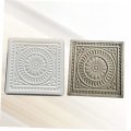 Kisangel 2pcs Concrete Molds Paver Cpavement Mold Antique White Stepping Stone
