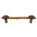 Vicenza Designs K1141 Palmaria Bamboo Leaf Pull 4-inch Antique Brass 