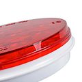 4 Round 12-led Truck Rv Trailer Tail Light Rubber Cover Wiring Plug Kit Pack Of Red Lens