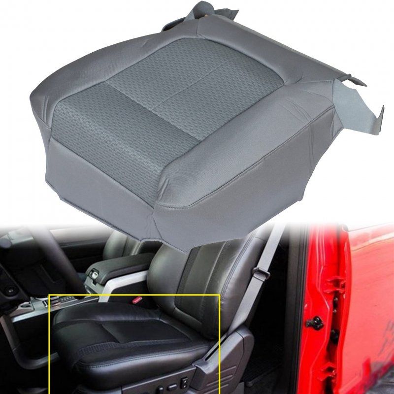 Gray Driver Side Cloth Seat Cover Replacement For 2011 2012 2013 2014 F150
