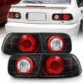Acanii -for Black 1992-1995 Honda Civic 2 4dr Altezza Tail Lights Lamps 4pcs Left Right Taillights Driver Passenger Side
