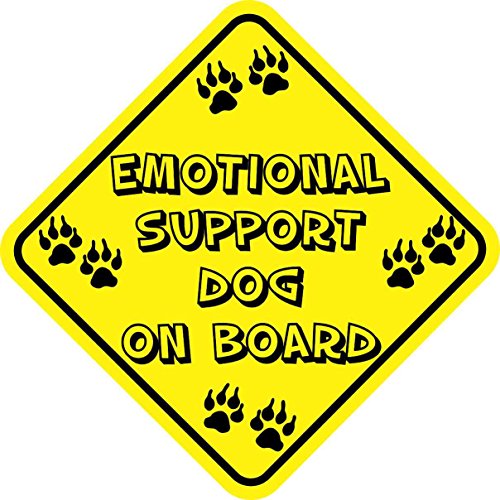 Tickertalk 8in X Emotional Support Dog On Board Sticker