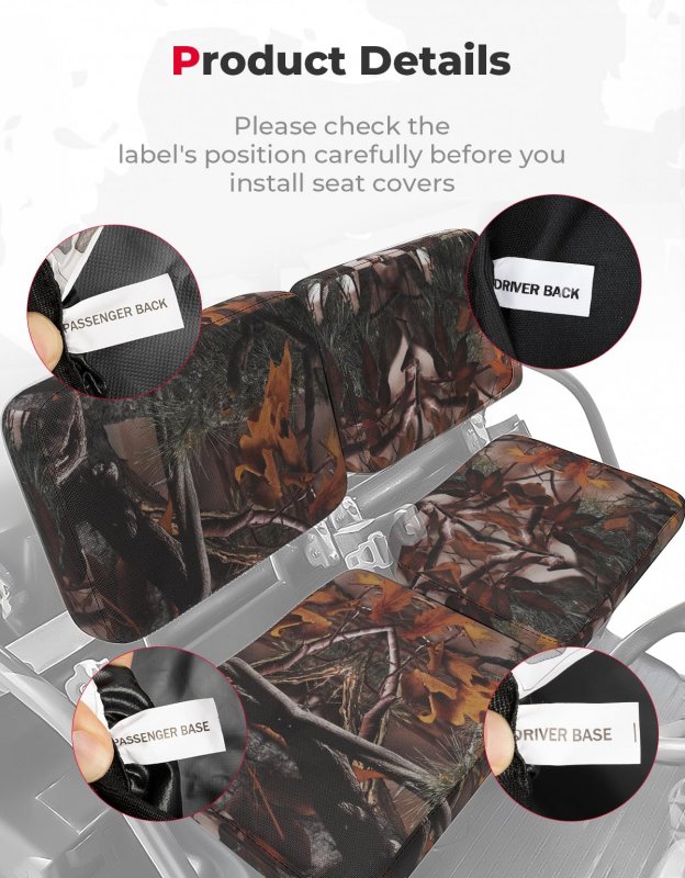 Camouflage Seat Covers For Kubota Rtv X900 X1120d 1140 2014 2025 And X1100 2007 2013 Sidekick Xg850 Waterproof Scratch