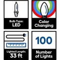 Ge Color Effects 100 Led Count 33-ft Multi-function Holiday String Lights