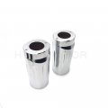 Httmt Fc001- Hollow Cnc Cut Chrome Upper Fork Boot Slider Covers Compatible With H-d 86-13 Flh Flhr