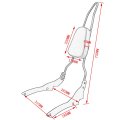 Ship From Usa Motaux Passenger Sissy Bar Comfortable Pad Rear Backrest For Yamaha V Star 650 400 Custom Xvs650 Xvs400 Drag
