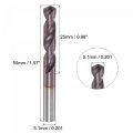 Uxcell Carbide Twist Drill Bits 5 1mm Din K45 Tungsten Altisin Coated Jobber Straight Shank Drilling Cutter For Stainless Steel
