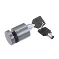 1 Set Motorcycle Aluminium Alloy Scooter Brake Wheel Anti Thief Security Disk Lock With 2 Keys Titanium Tone