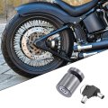 1 Set Motorcycle Aluminium Alloy Scooter Brake Wheel Anti Thief Security Disk Lock With 2 Keys Titanium Tone