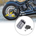 1 Set Motorcycle Aluminium Alloy Scooter Brake Wheel Anti Thief Security Disk Lock With 2 Keys Titanium Tone