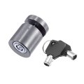 1 Set Motorcycle Aluminium Alloy Scooter Brake Wheel Anti Thief Security Disk Lock With 2 Keys Titanium Tone 
