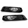 Black Bezel Oe-style Front Fog Light Driving Lamp Housing Assembly For 2012-2013 Honda Civic Coupe Power Switch Universal 