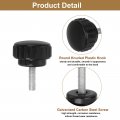 Uxcell 8pcs Round Knurled Thumb Screws M5 X 16mm Carbon Steel Zinc Plated Thread Thumbscrew Clamping Knob Screw For Quick
