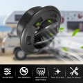X Autohaux 4pcs Round Ac Air Outlet Vent Louvered Dashboard Electroplate Knob With Grille For Rv Bus Boat Yacht Caravan