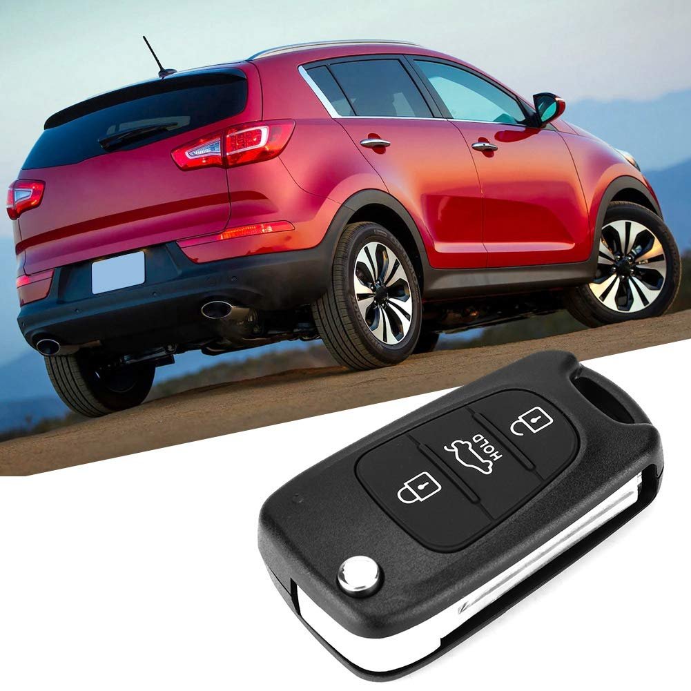Flip 3 Button Remote Key Fob Case Shell Cover For Rondo 2006 2011 Soul 2009 2013 Rio