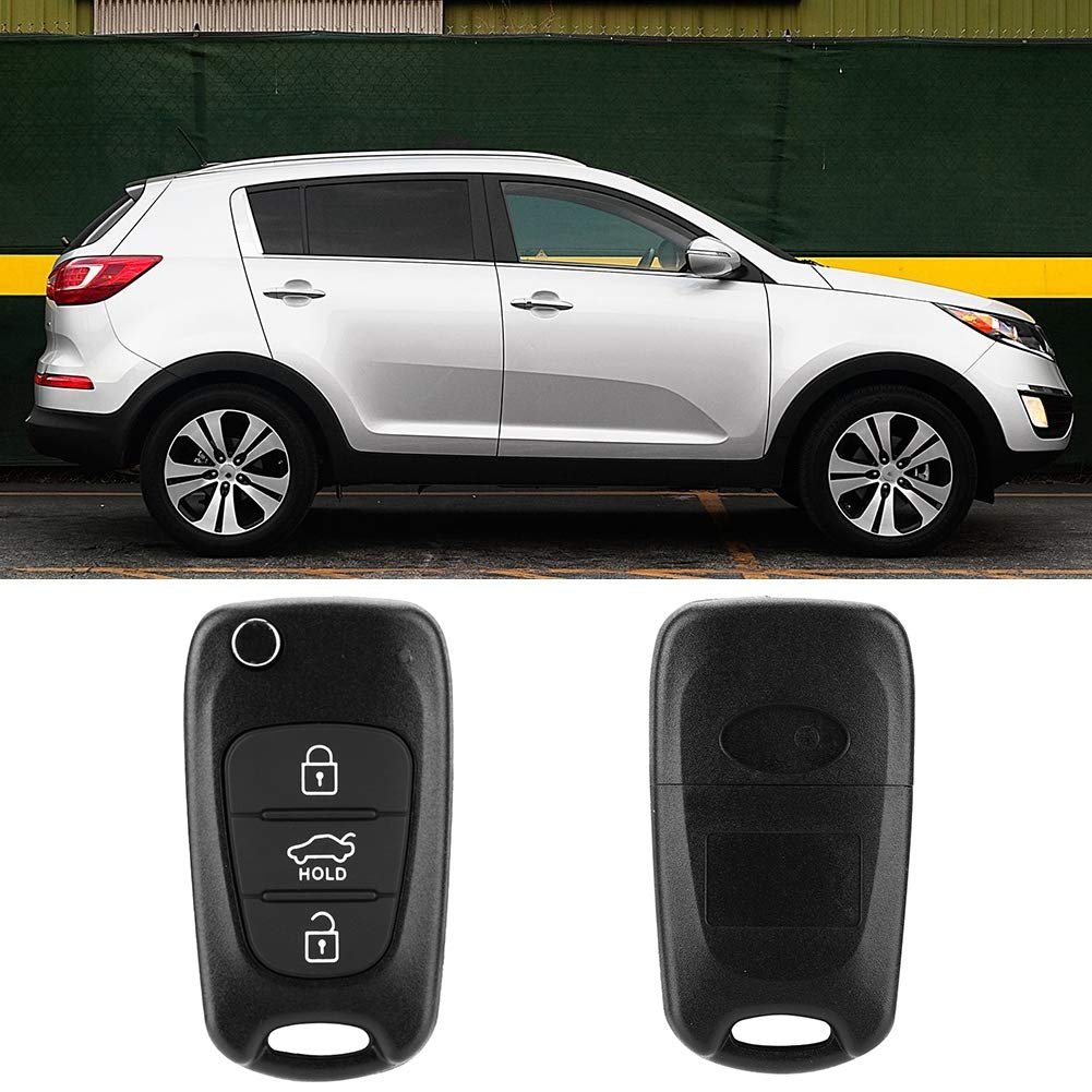 Flip 3 Button Remote Key Fob Case Shell Cover For Rondo 2006 2011 Soul 2009 2013 Rio