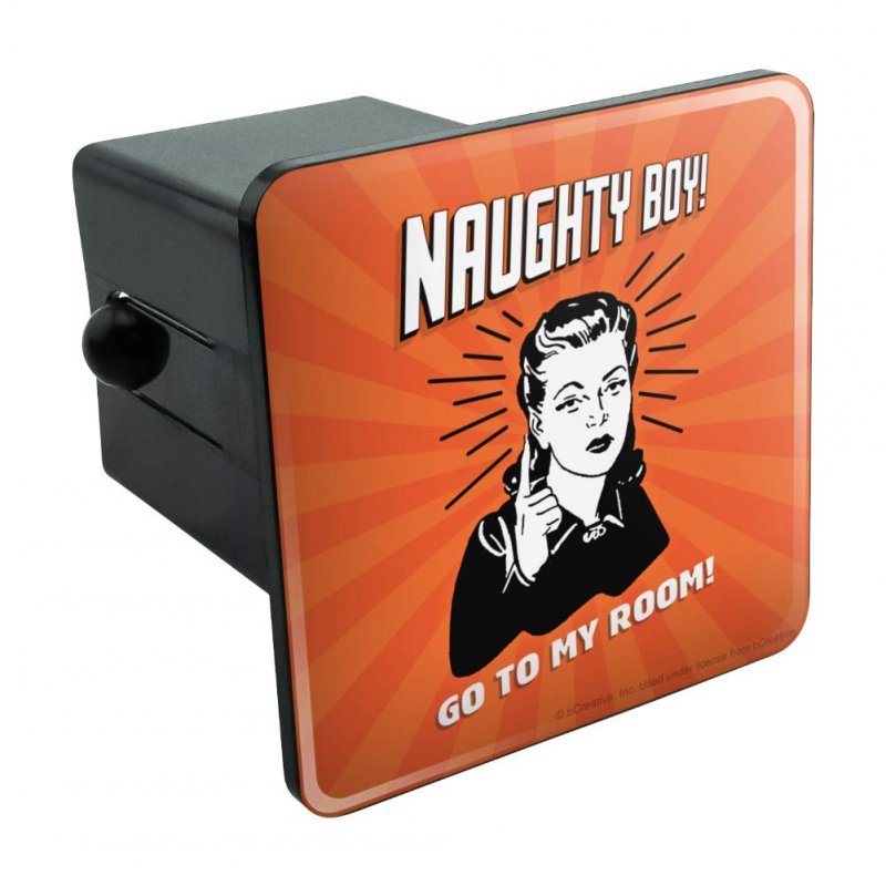 Naughty Boy Go To My Room Funny Humor Tow Trailer Hitch Cover Plug Insert