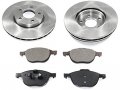 Front Ceramic Disc Brake Pad And Rotor Kit Compatible With 2012-2018 Ford Focus