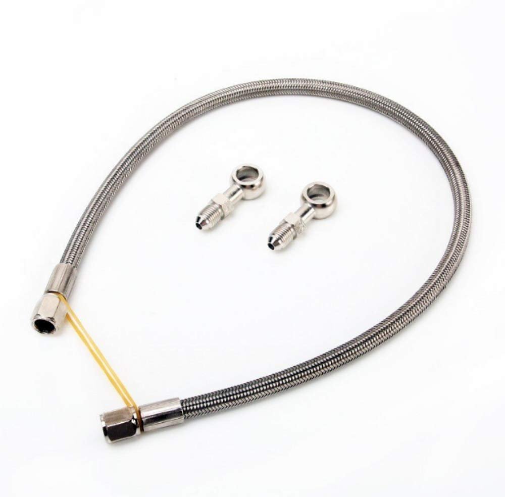 Turbo Oil Feed Line Kit For 99 02 S3 Kkk K04 Turbocharger Braided Steel Teflon Hose