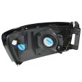 Compatible With Dodge Ram 3rd Gen Pair Of Black Housing Clear Corner Headlight Fog Light Bezels