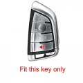 2-layers Protection Hybrid Combo Carbon Key Fob Cover With Keychain For Bmw 3 5 6 7 Series X3 X5 X6 M