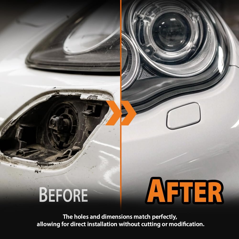 Front Headlight Washer Cover Driver Left Side For Porsche Cayenne 2011 2016 Matte Primer Finish Black Part Number