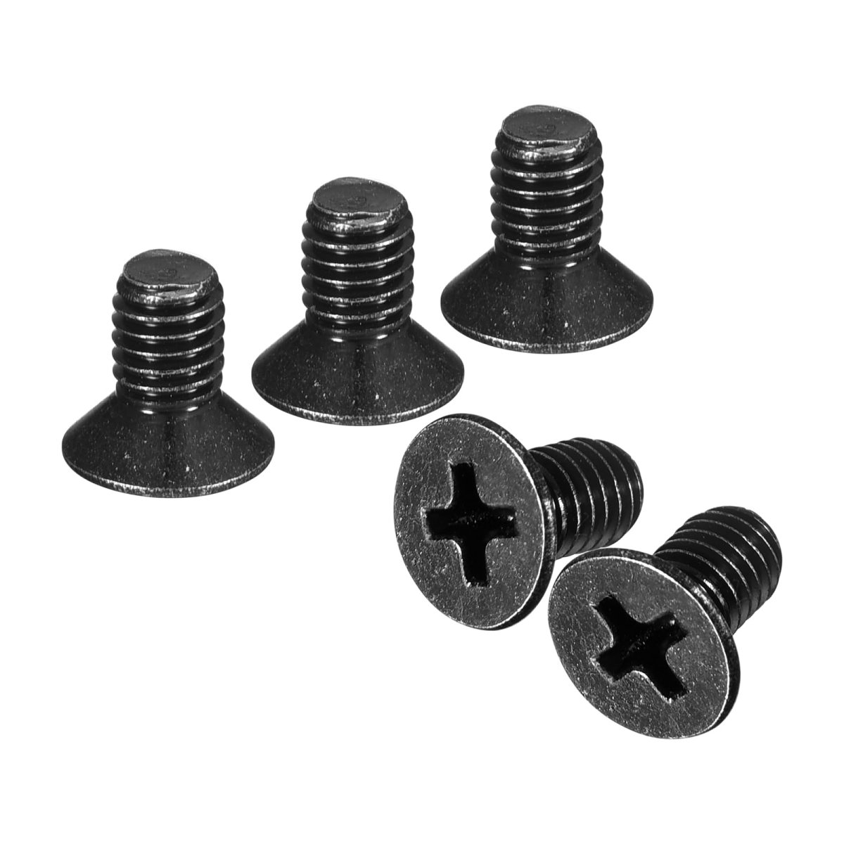 10 Pcs M5-0 8x8 Machine Screws Phillips Pan Cross Head Fasteners Bolts 304 Stainless Steel Black For Wall Socket House Repairs