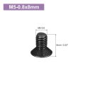 10 Pcs M5-0 8x8 Machine Screws Phillips Pan Cross Head Fasteners Bolts 304 Stainless Steel Black For Wall Socket House Repairs