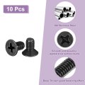 10 Pcs M5-0 8x8 Machine Screws Phillips Pan Cross Head Fasteners Bolts 304 Stainless Steel Black For Wall Socket House Repairs