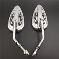Smt-no Logo Chrome Aluminum Teardrop Mirror Compatible With Softail Deuce Efi Fxstdi Roadster Xls Electra Glide B01bczg9h4