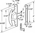 Prime-line A 215 4-3 16 In Black Plastic Sliding Screen Door Handle Fits Bay Mills Doors Single Pack