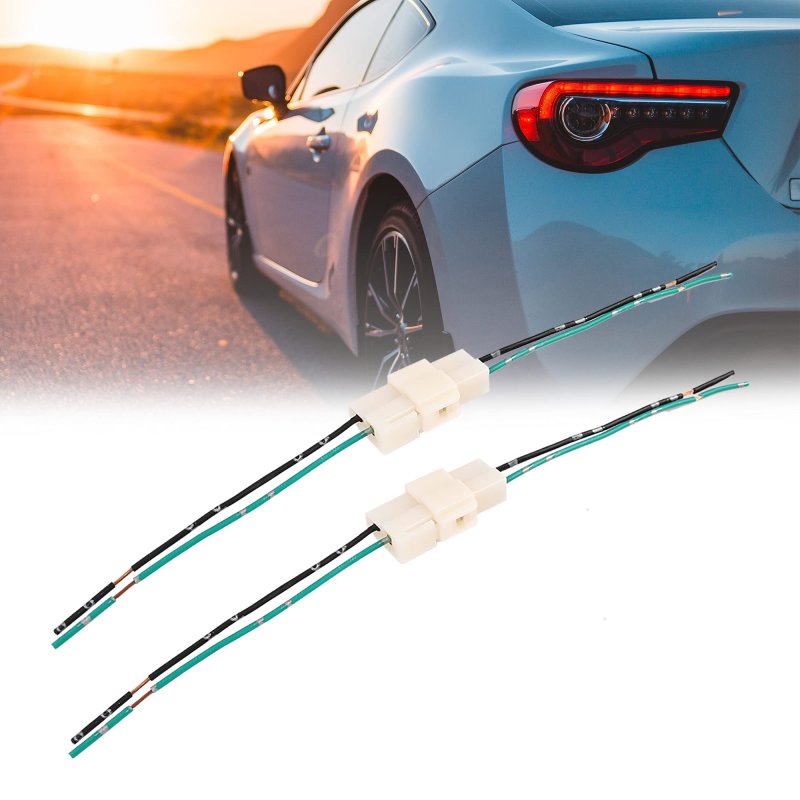 2pcs Dc12v 2 Pin Male Female Waterproof Electrical Wire Connector For Car
