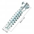 Uxcell Furniture Confirmat Screw 7x39mm Hex Socket Wood Screws Zinc Plated 20pcs