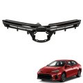 Glossy Black Plastic Front Bumper Upper Grille Trim Replacement For Corolla Le Xle 2017 2018 2019 53111-02b00 