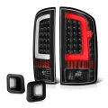 Black Housing Neon Tube Tail Light Full-led License Plate Lamp Assembly Replacement Bundle For 2003-2006 Dodge Ram 1500 2500 