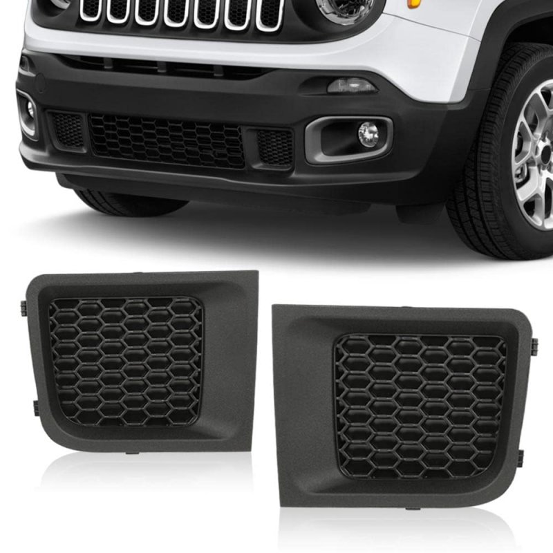 Front Lower Bumper Grille Bezel Driver And Passenger Side For 2015 2016 2017 Jeep Renegade 735618579l 735618580r 5xb62lxhaa