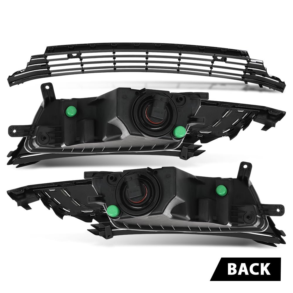 G-plus Front Bumper Grille Fog Lights Lamp Covers Set 5pcs Compatible With Volkswagen Cc 2013-2017 Vw2592125 3c8941700 3c8 854