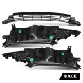 G-plus Front Bumper Grille Fog Lights Lamp Covers Set 5pcs Compatible With Volkswagen Cc 2013-2017 Vw2592125 3c8941700 3c8 854