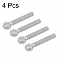 Uxcell M10 X 60mm 304 Stainless Steel Machine Shoulder Lift Eye Bolt Rigging 4pcs