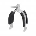 Uxcell Rubber Cushion Strut Clamp Fit For 2-1 2 Pipe Cushioned Rigid Steel Mounting Pex Tubing To Channels