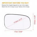 X Autohaux Car Rearview Right Passenger Side Heated Mirror Glass Replacement W Backing Plate For Volvo C30 2007-2013 S40