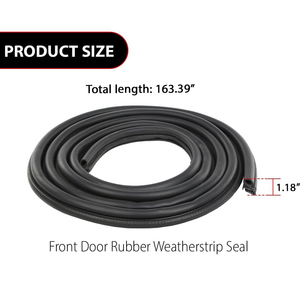 Front Door Rubber Weatherstrip Seal For Cadillac Escalade Chevy Avalanche 1500 2500 2002-2006 Fits Chevy Silverado Gmc Sierra