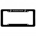 Marine Mom Usmc White Logo On Black Officially Licensed License Plate Tag Frame