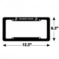 Marine Mom Usmc White Logo On Black Officially Licensed License Plate Tag Frame