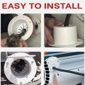 Round Rv Power Cord Hatch Cover Abs Plastic Easy Install Electric Cable For Motorhome White