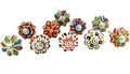 Multi Color Flower Design Ceramic Knobs Door Kitchen Cabinet Drawer Pulls Kids Badroom By Zoyas Set Of 10 