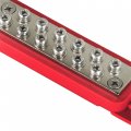 Labwork Busbar Bus Bar Power Distribution Block With Cover Ul 94 Hb 12v 180a 12 Points Dc Black Red Pair