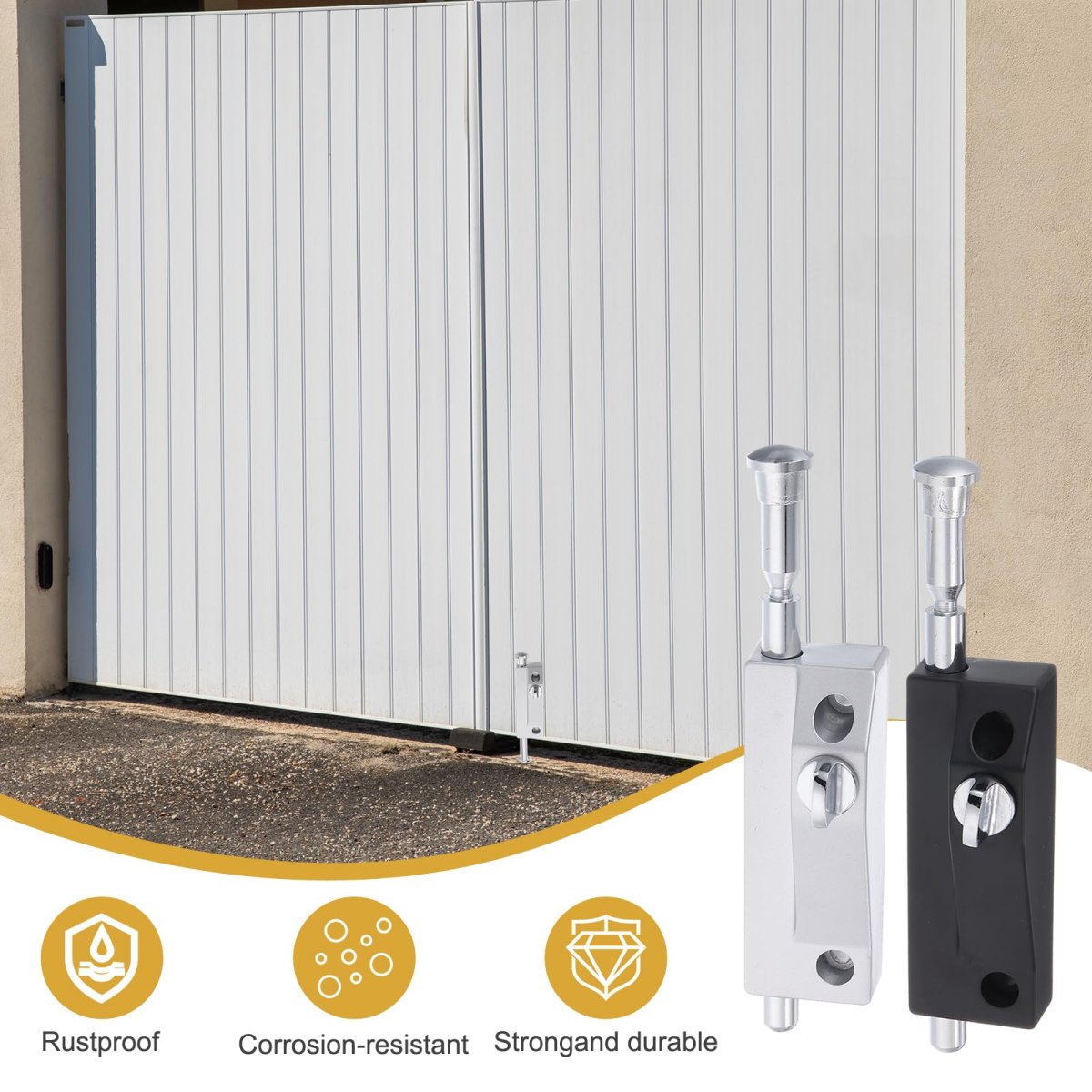 Spring Loaded Latch Pin Sliding Barrel Bolt Door Lock Heavy Duty Vertical Cane Bolts With Knob For Glass Gate Window Garage