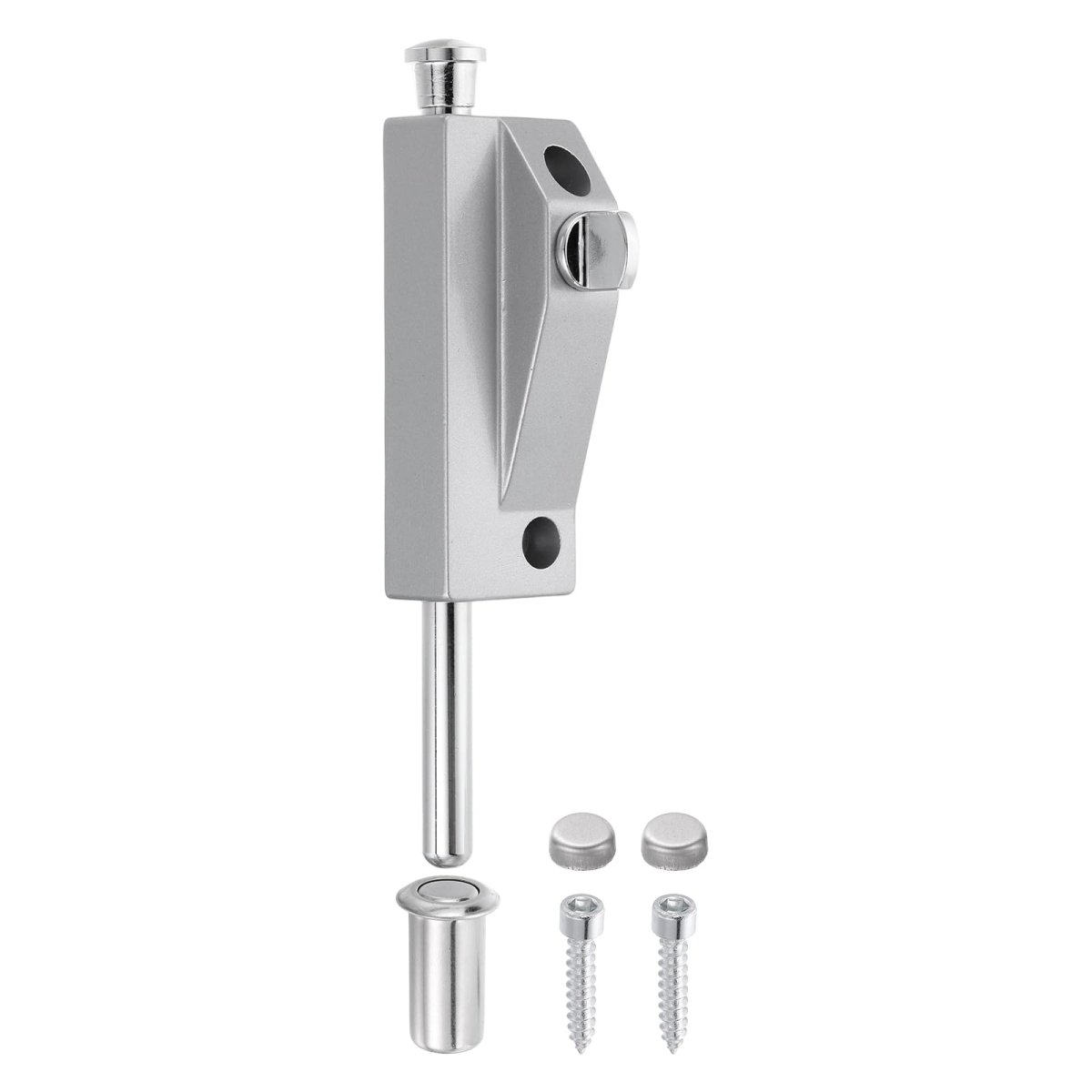 Spring Loaded Latch Pin Sliding Barrel Bolt Door Lock Heavy Duty Vertical Cane Bolts With Knob For Glass Gate Window Garage