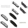 Brake Pad Set 8pcs Front Ceramic Rear Semi-metal D1509 D1041 